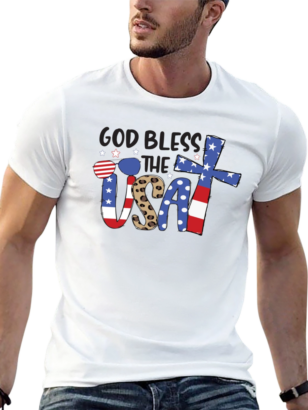God Bless USA Patriotic T-Shirt