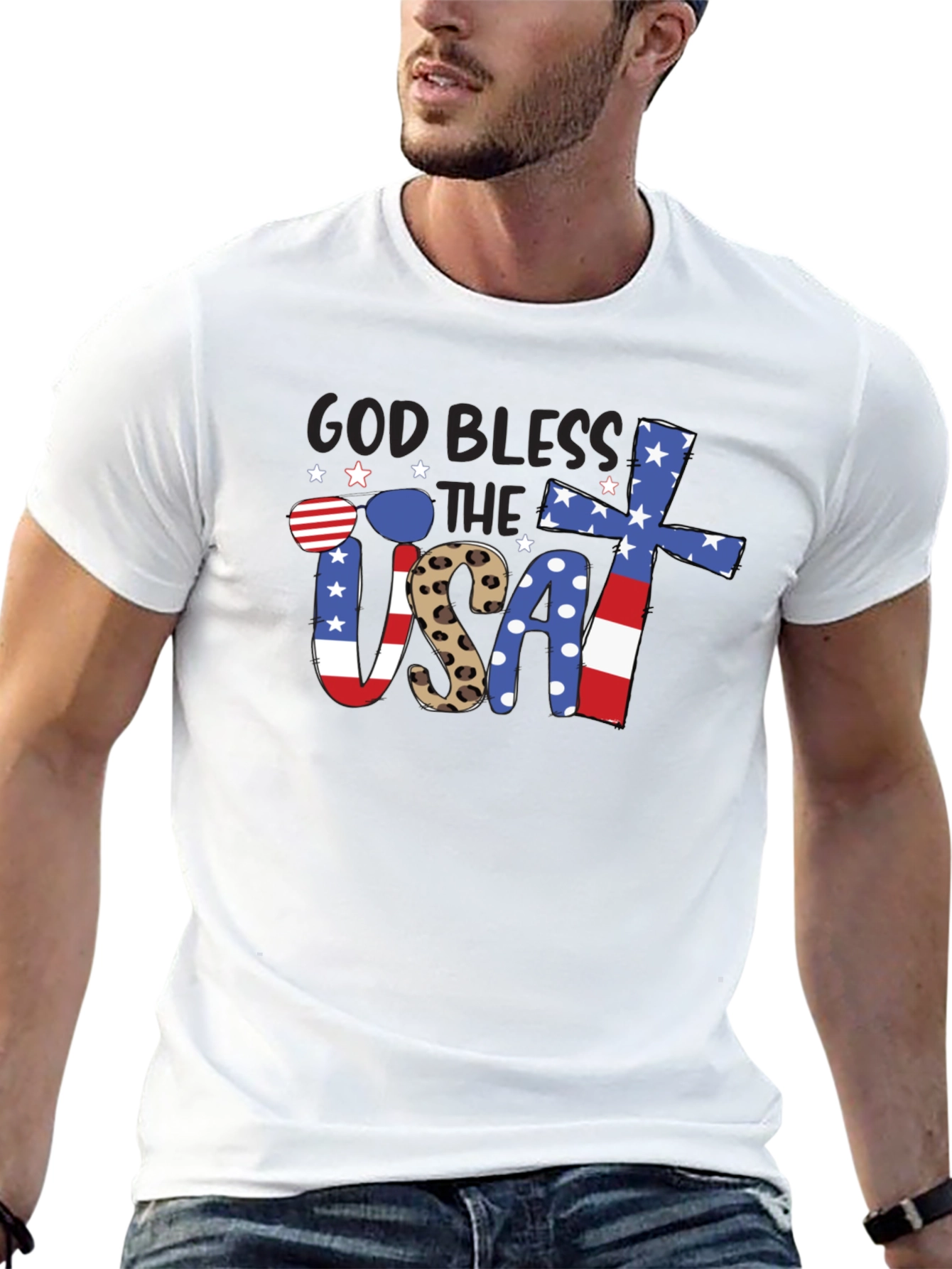God Bless USA Patriotic T-Shirt