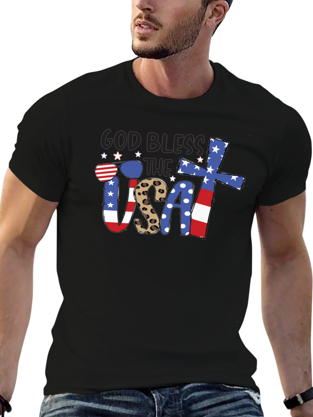 God Bless USA Patriotic T-Shirt