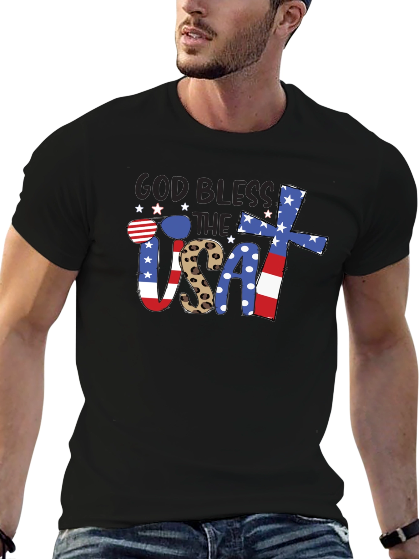 God Bless USA Patriotic T-Shirt