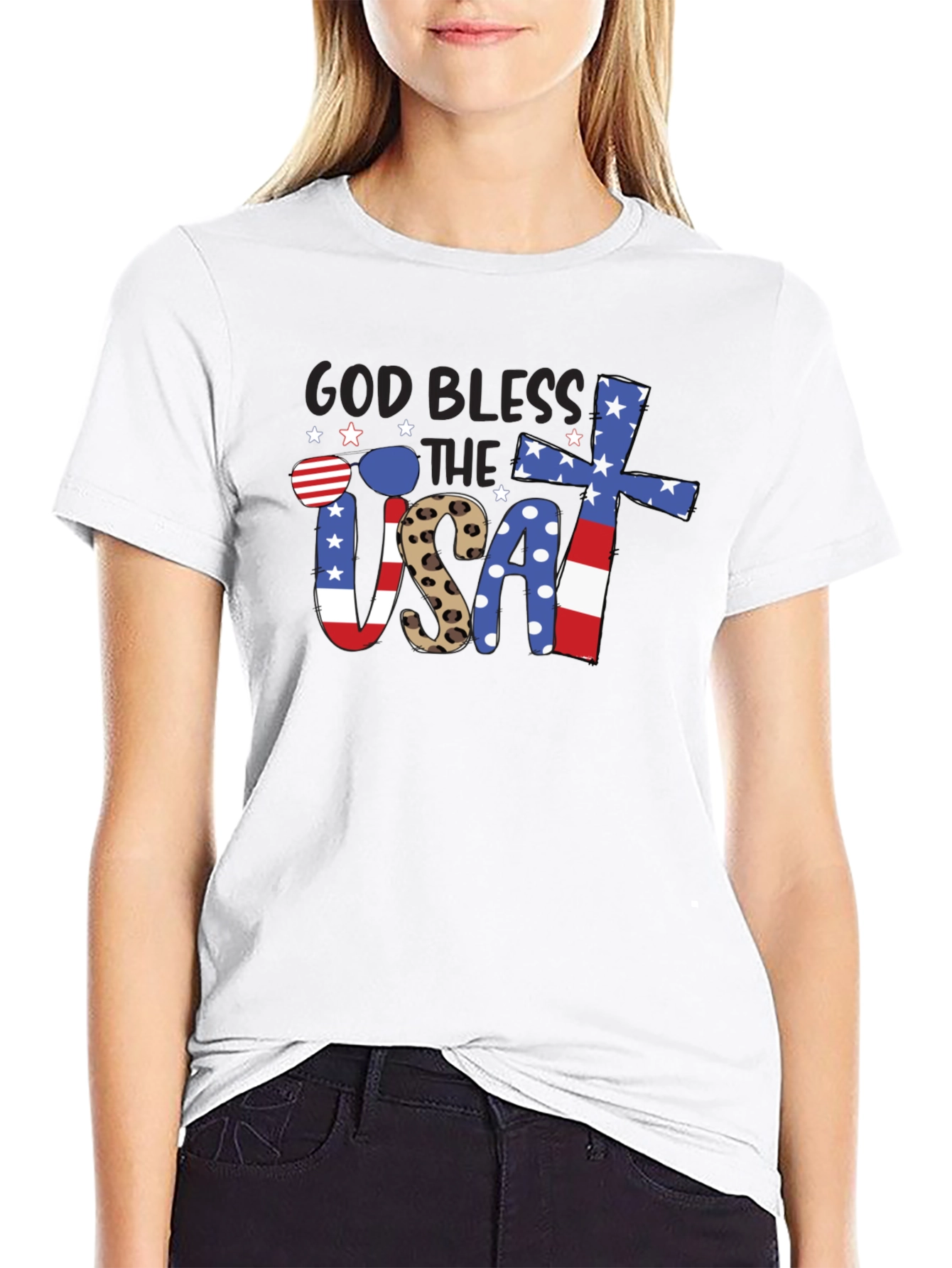 God Bless USA Patriotic T-Shirt