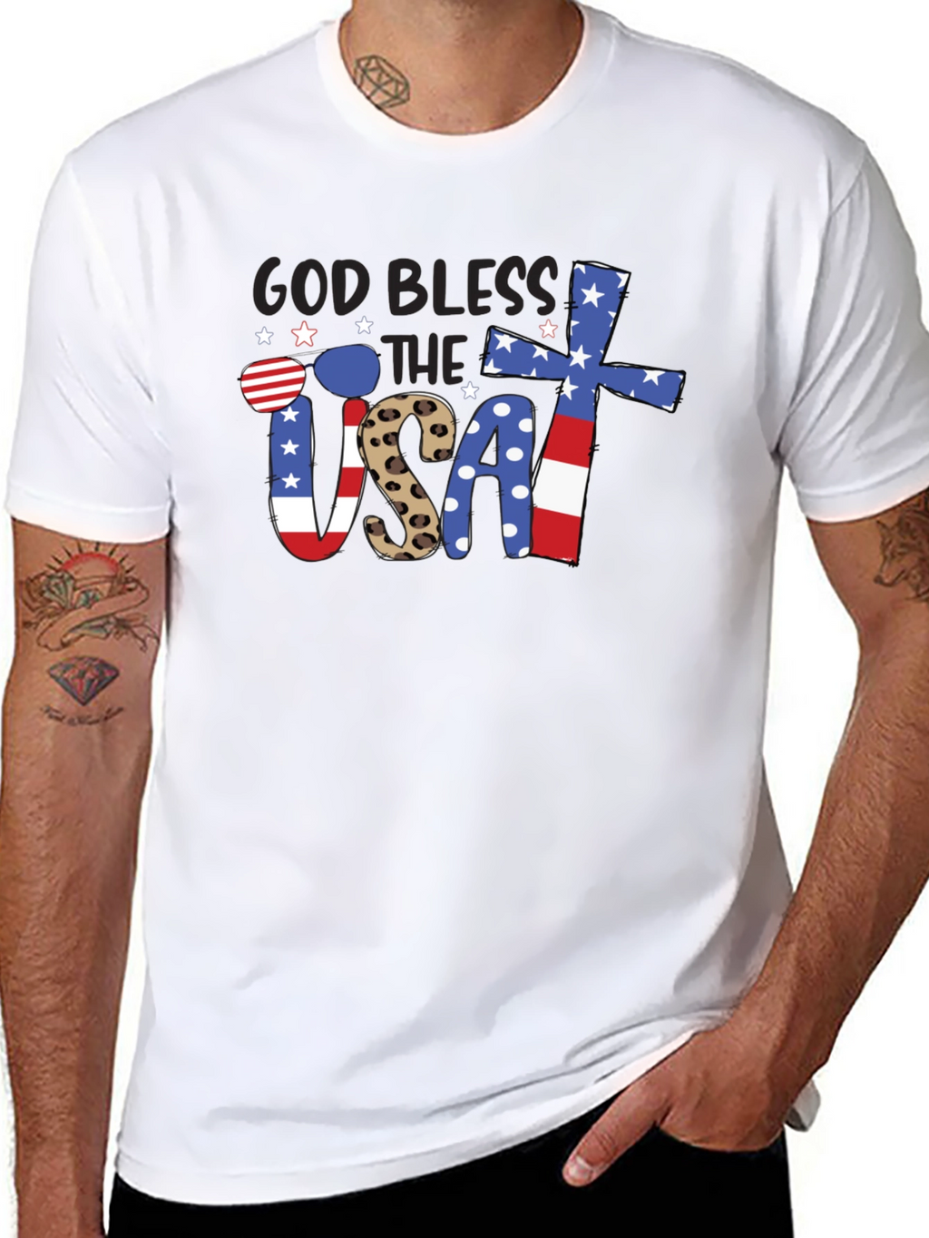 God Bless USA Patriotic T-Shirt