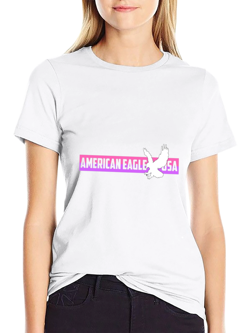 American Eagle USA Graphic Black T-Shirt