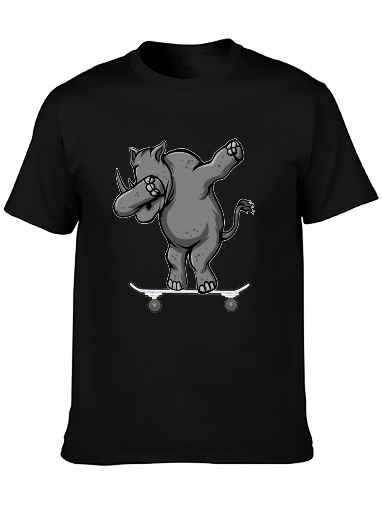Rhino Skater Dab T-Shirt - Cool Animal Tee