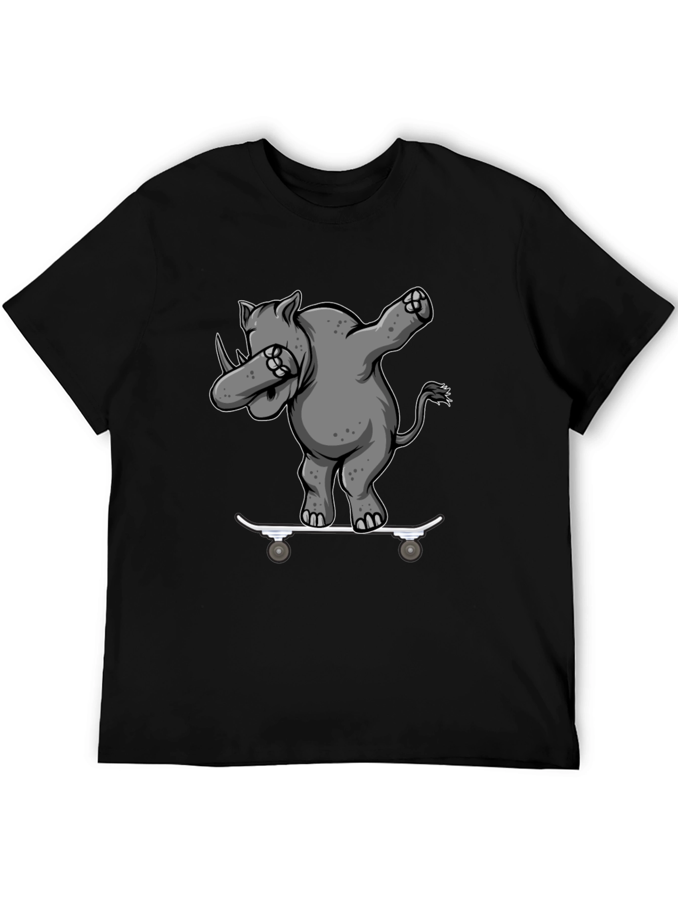 Rhino Skater Dab T-Shirt - Cool Animal Tee