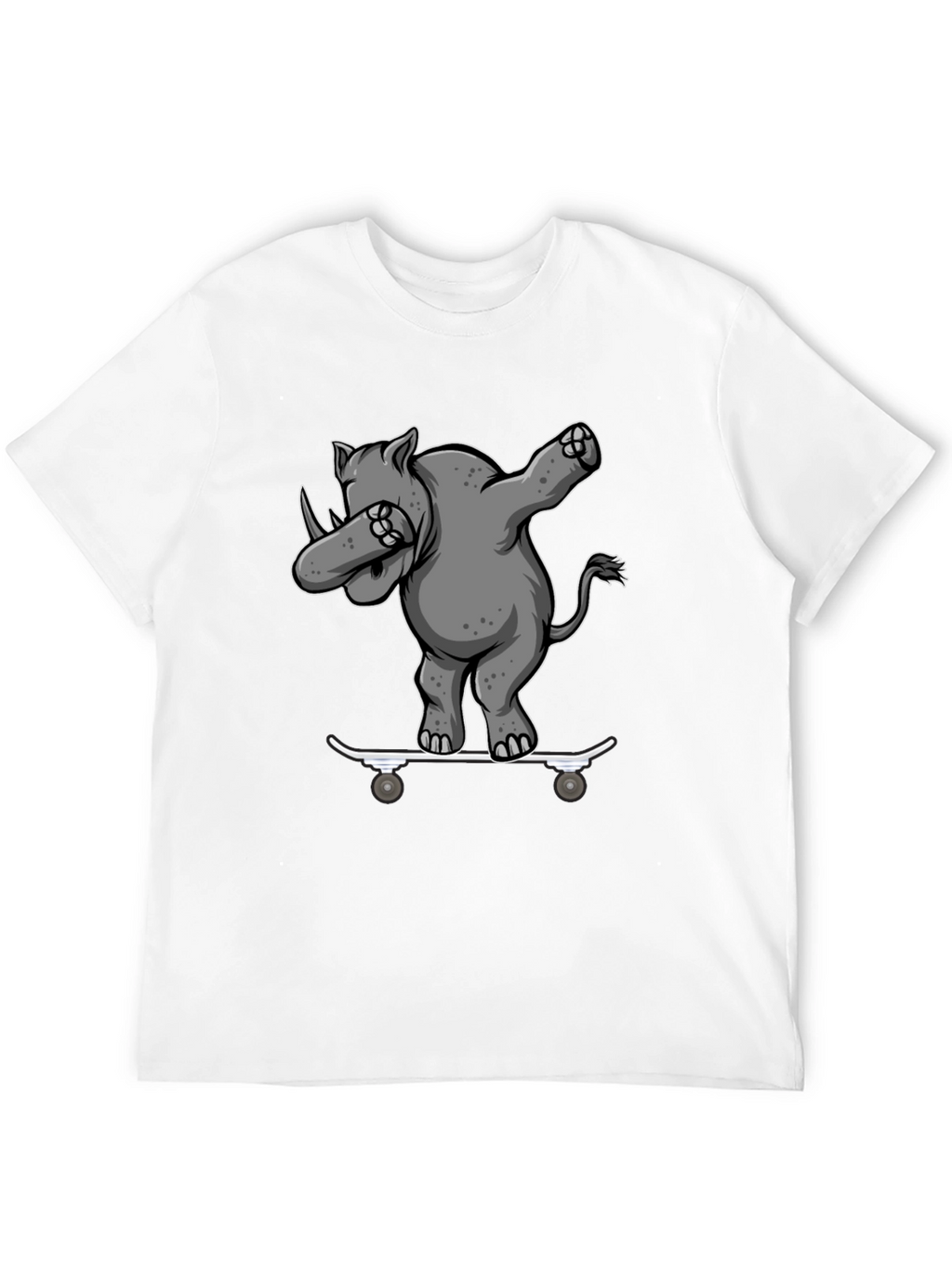 Rhino Skater Dab T-Shirt - Cool Animal Tee