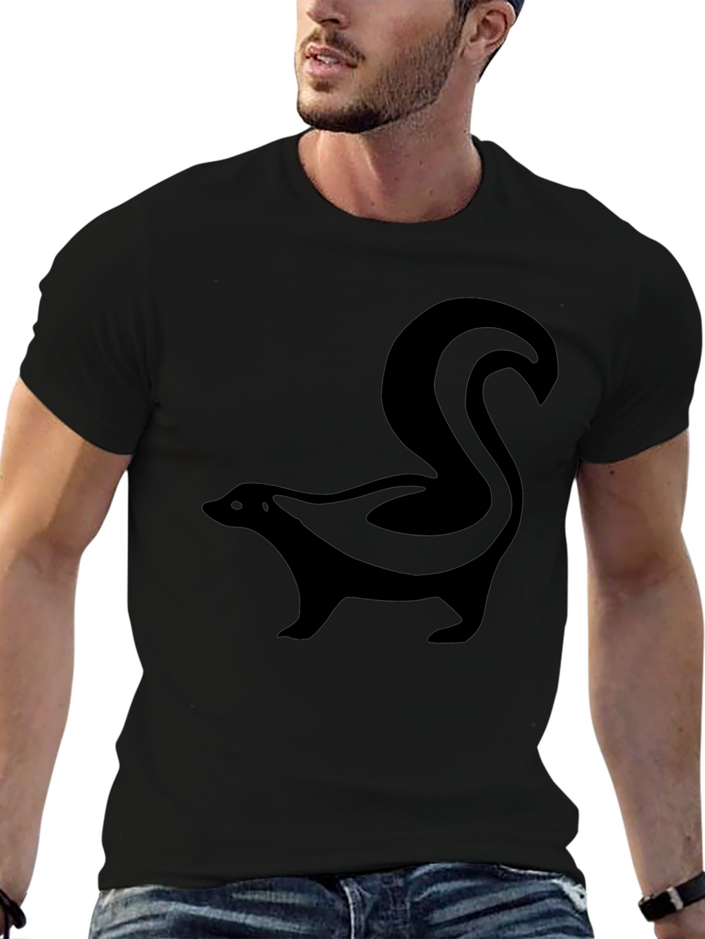 Skunk Graphic T-Shirt - Mens Black Tee