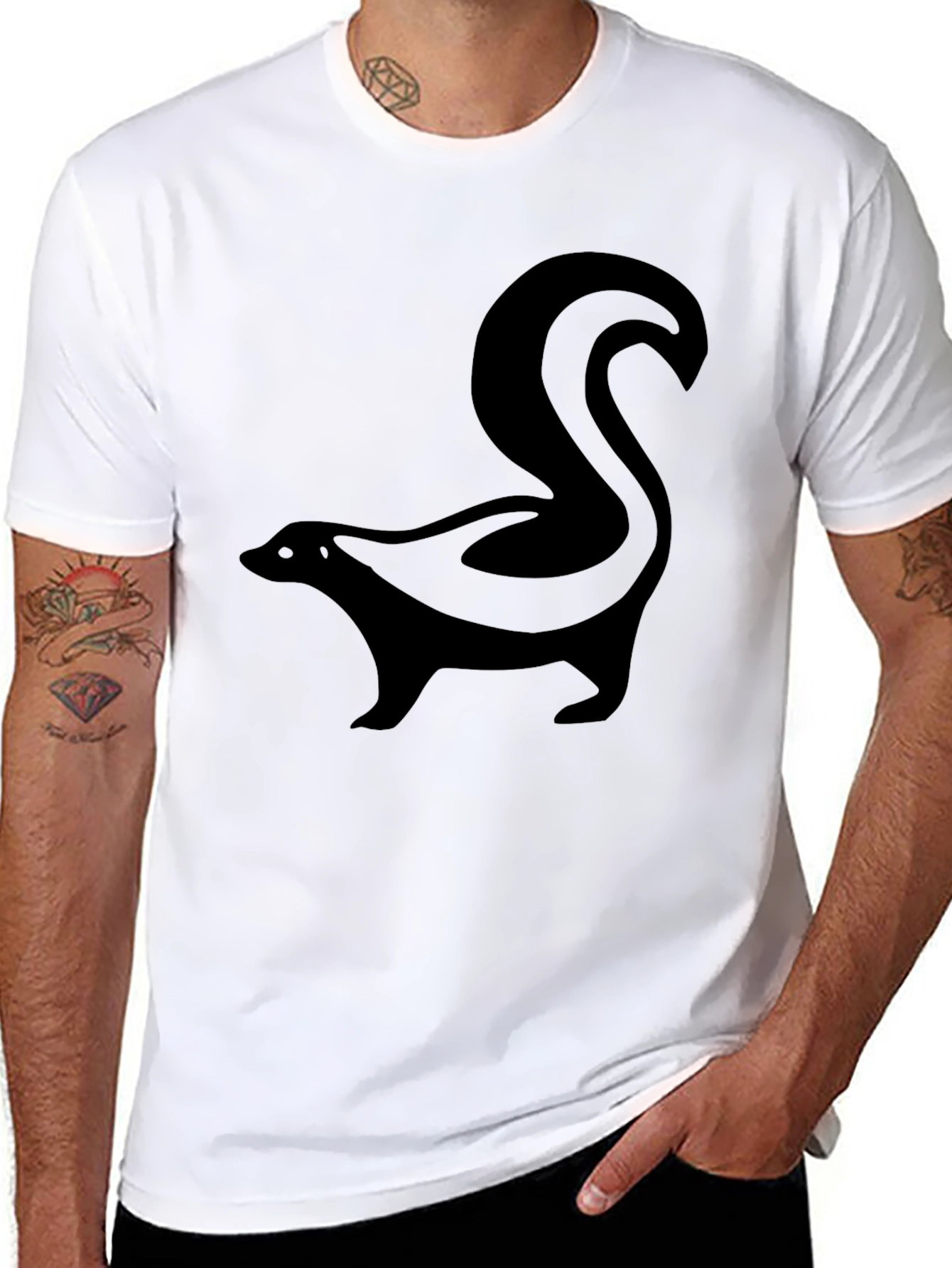 Skunk Graphic T-Shirt - Mens Black Tee