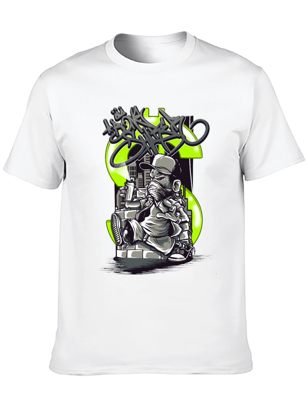 Graffiti Dollar Sign Black T-Shirt