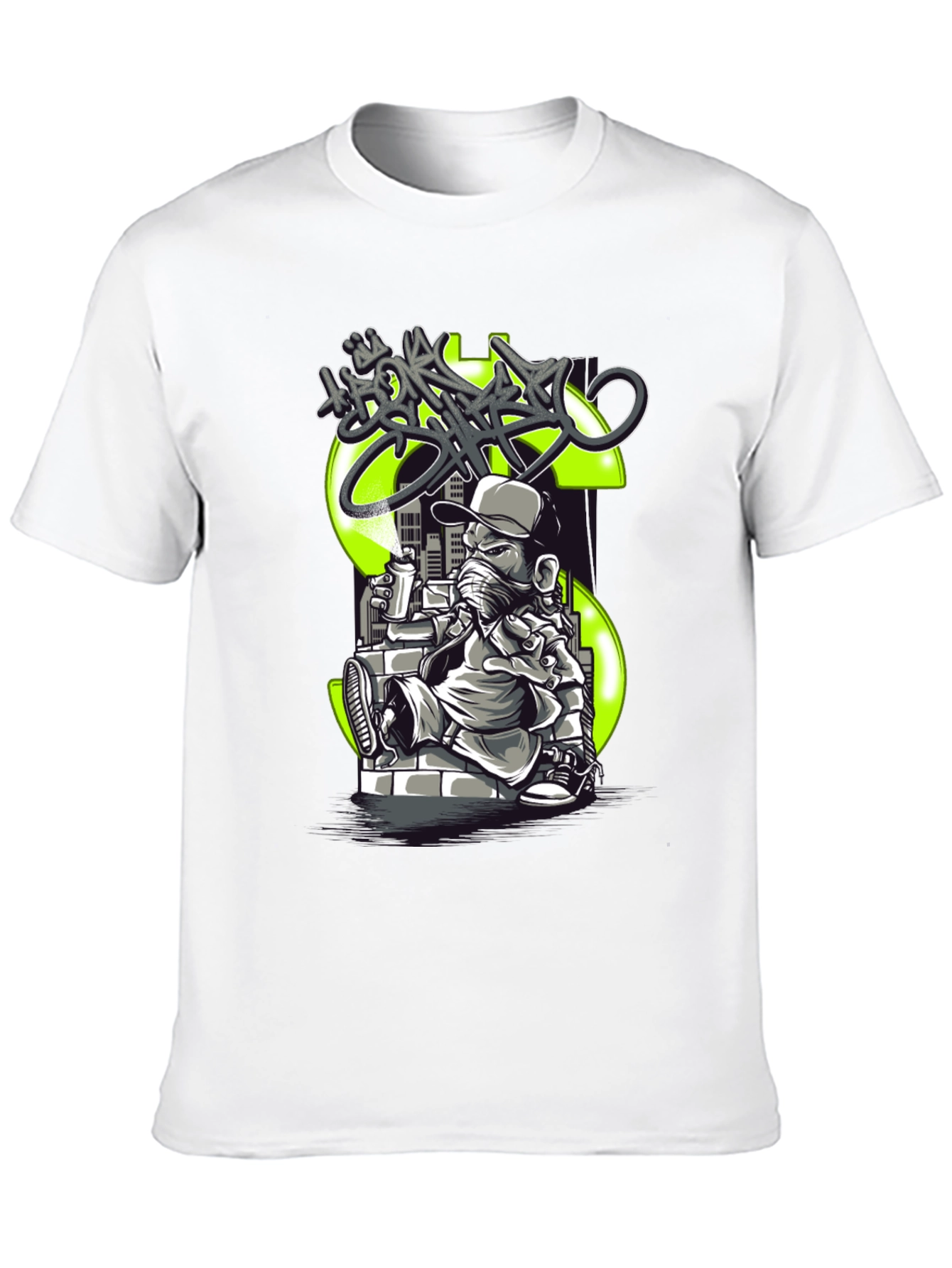 Graffiti Dollar Sign Black T-Shirt