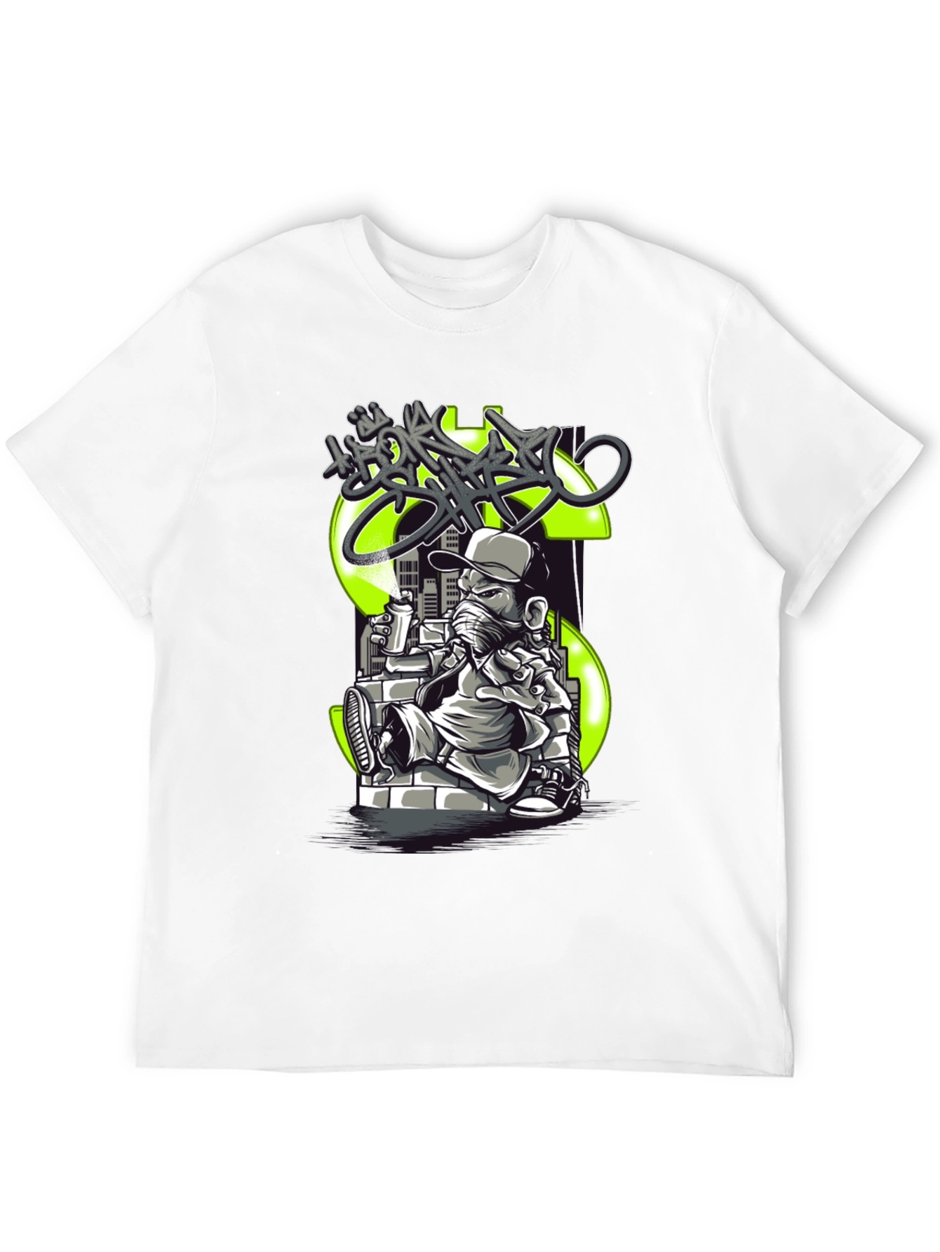 Graffiti Dollar Sign Black T-Shirt