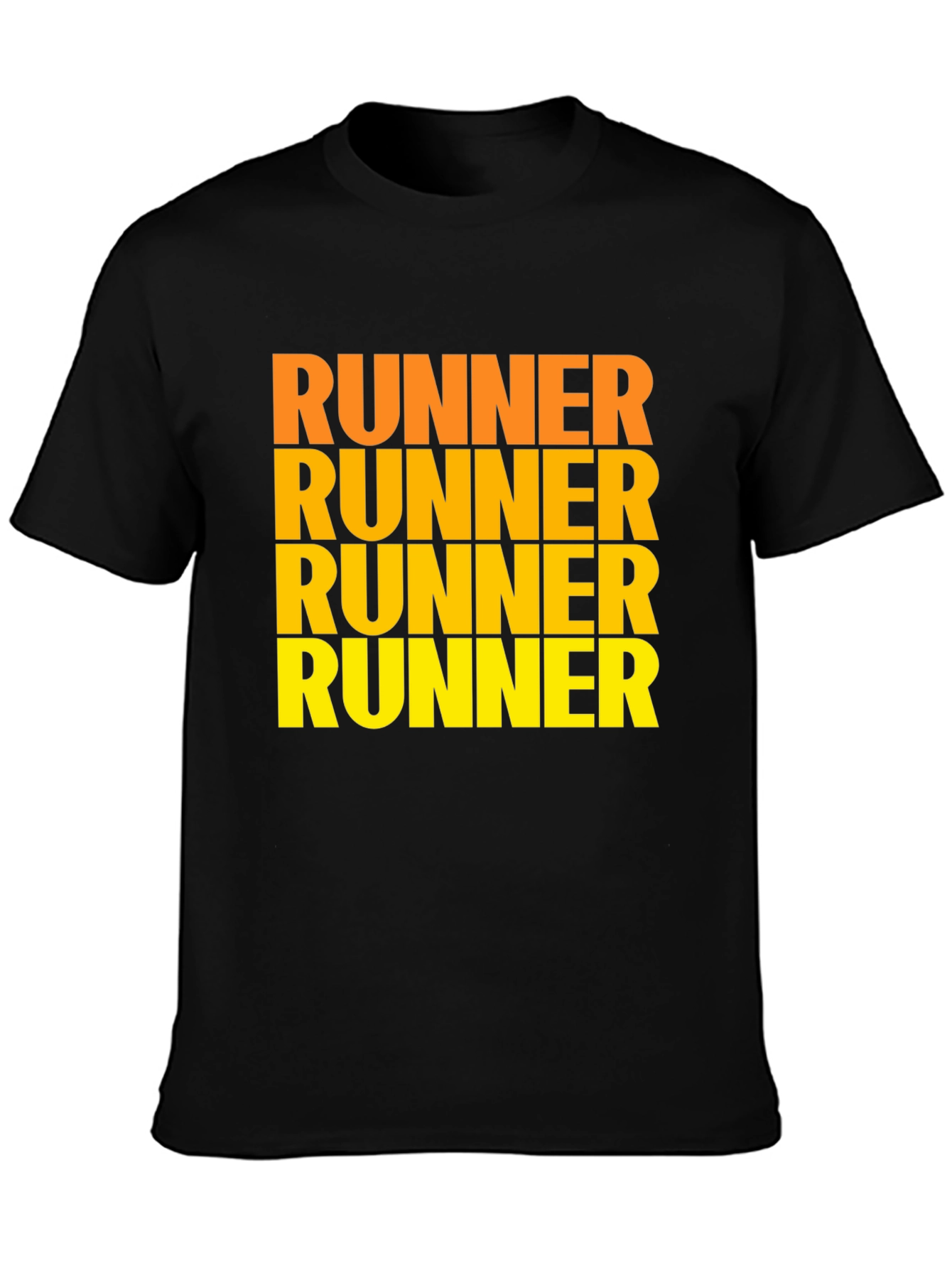 Runner Text Graphic Black T-Shirt