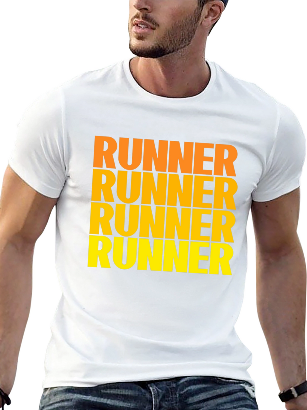 Runner Text Graphic Black T-Shirt