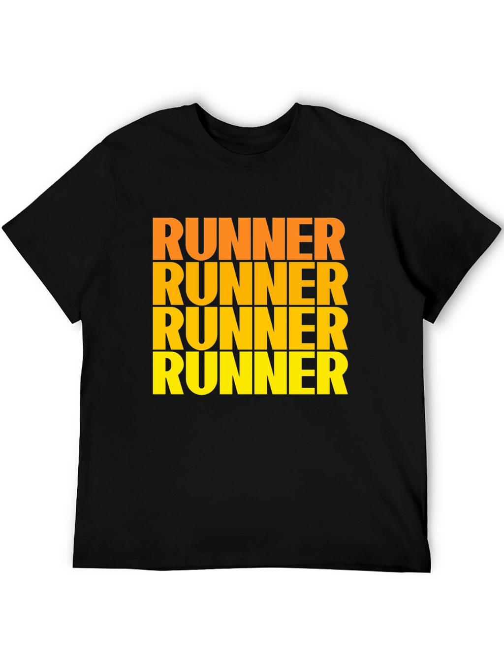Runner Text Graphic Black T-Shirt