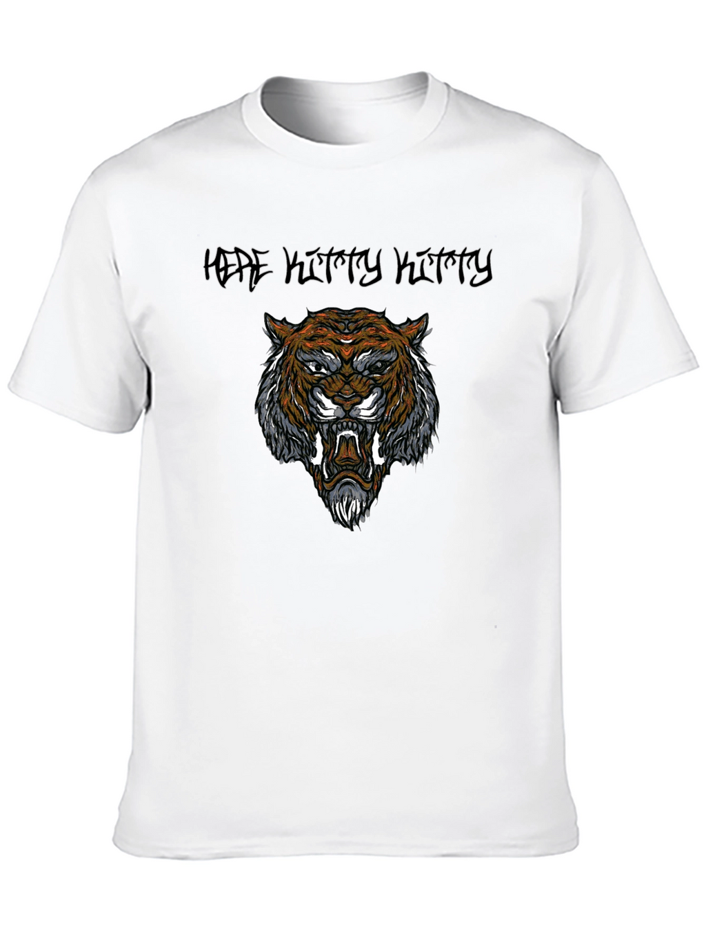 Tiger Graphic Print Black T-Shirt