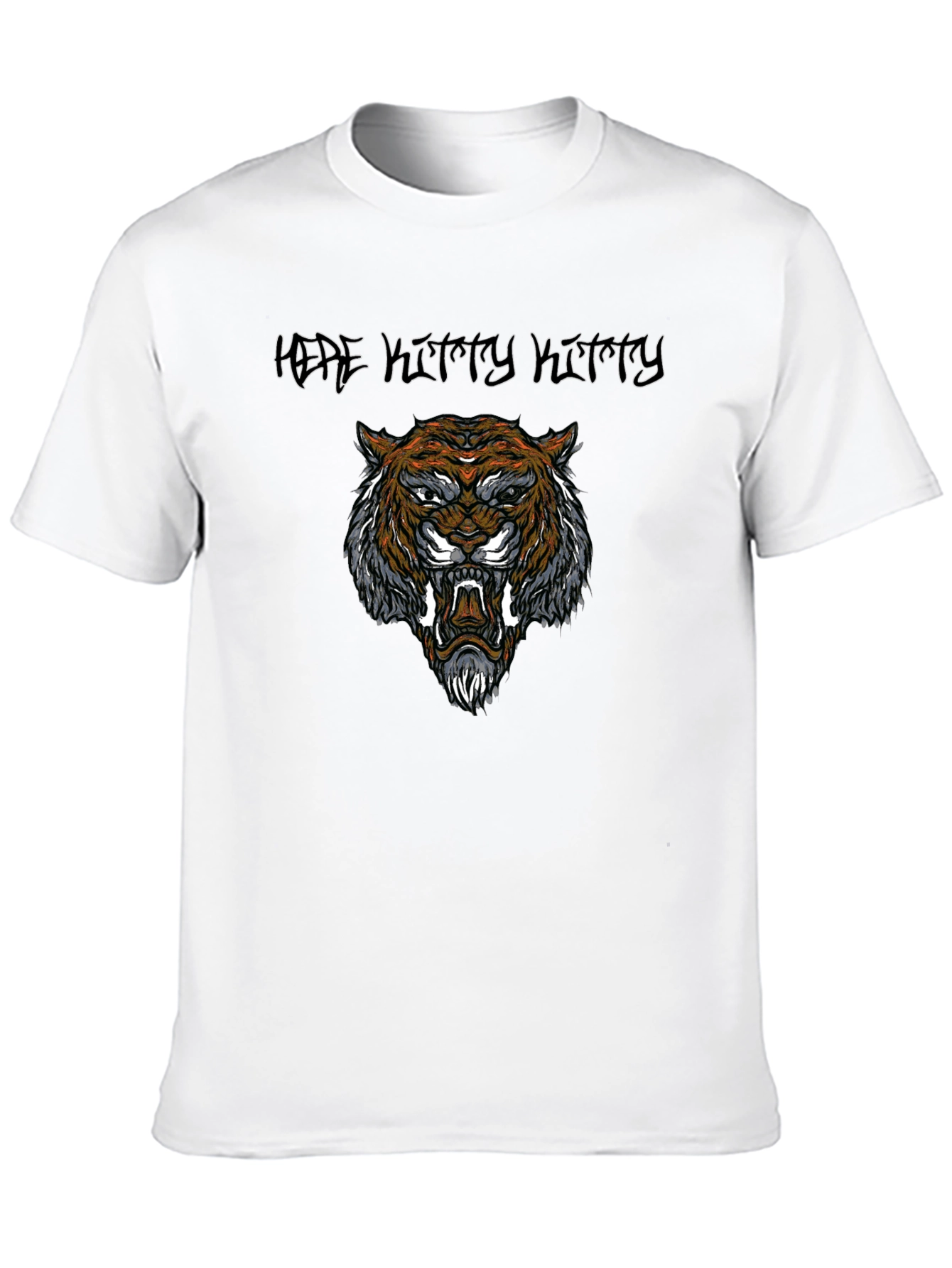 Tiger Graphic Print Black T-Shirt