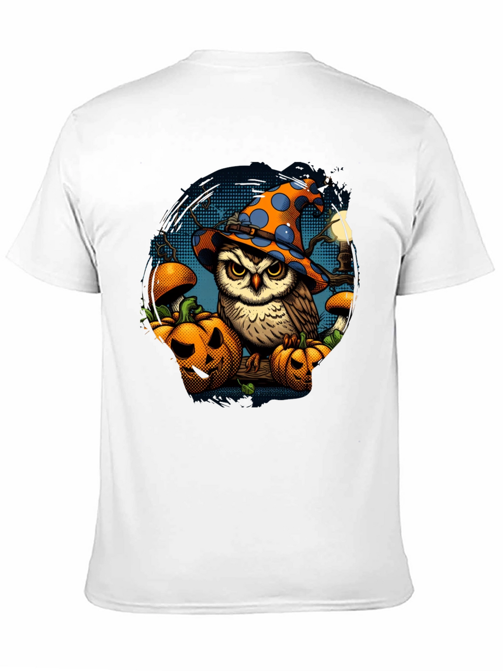 Halloween Owl T-Shirt with Pumpkins