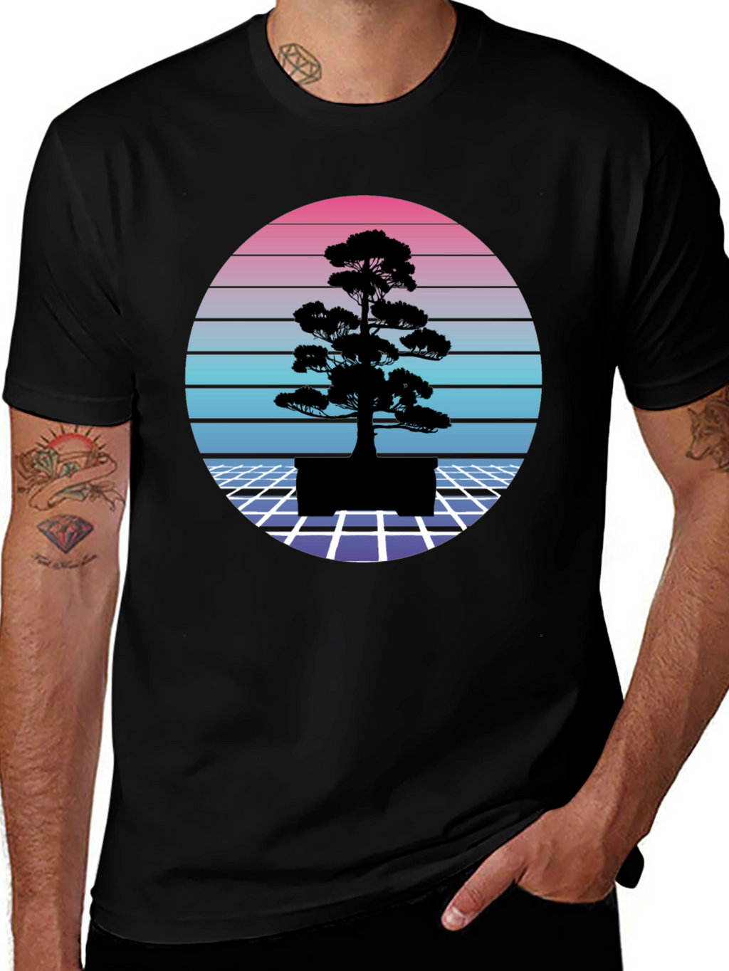 Retro Bonsai T-Shirt - Vaporwave Style