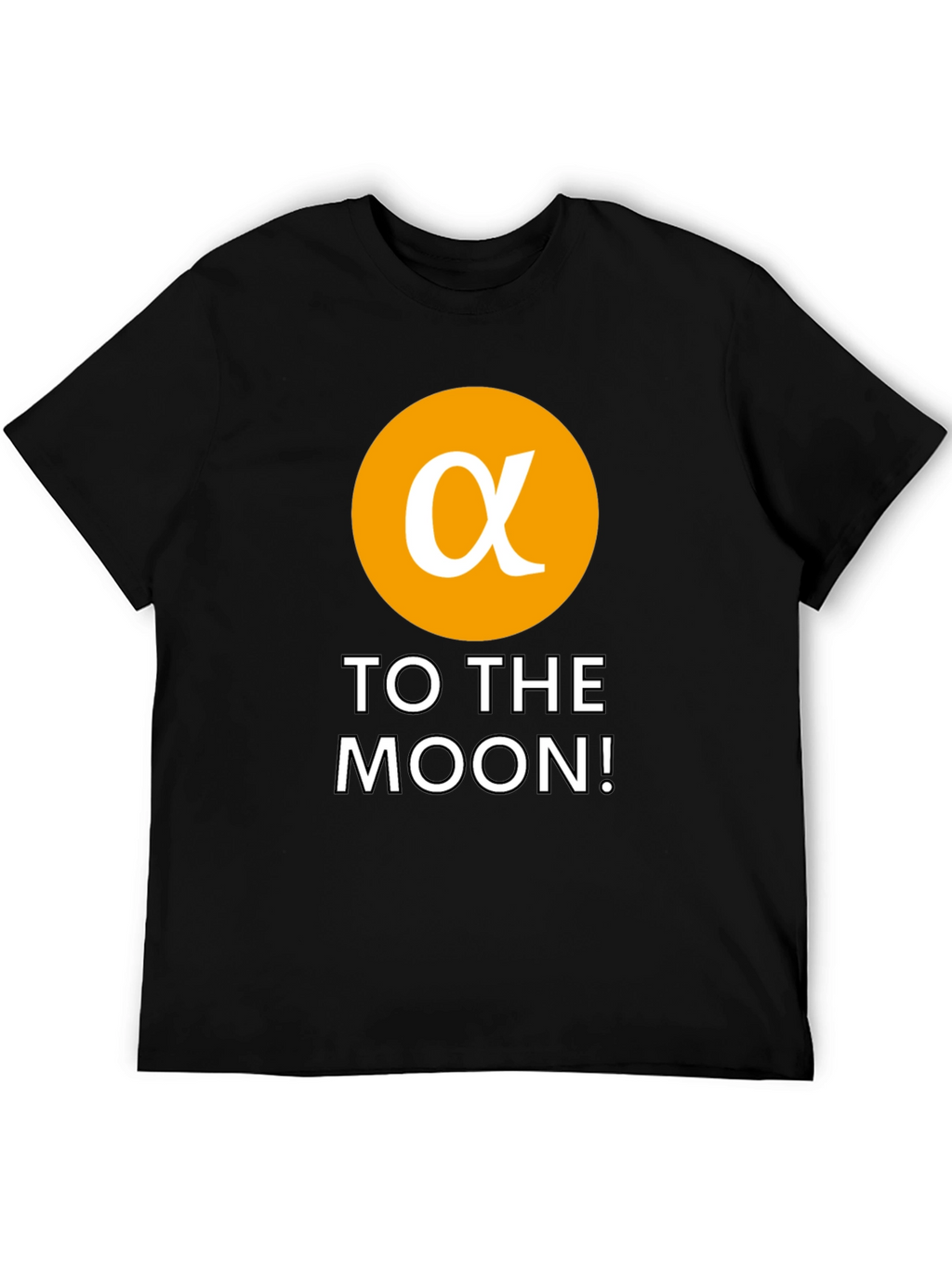 Alpha Crypto To The Moon Black T-Shirt