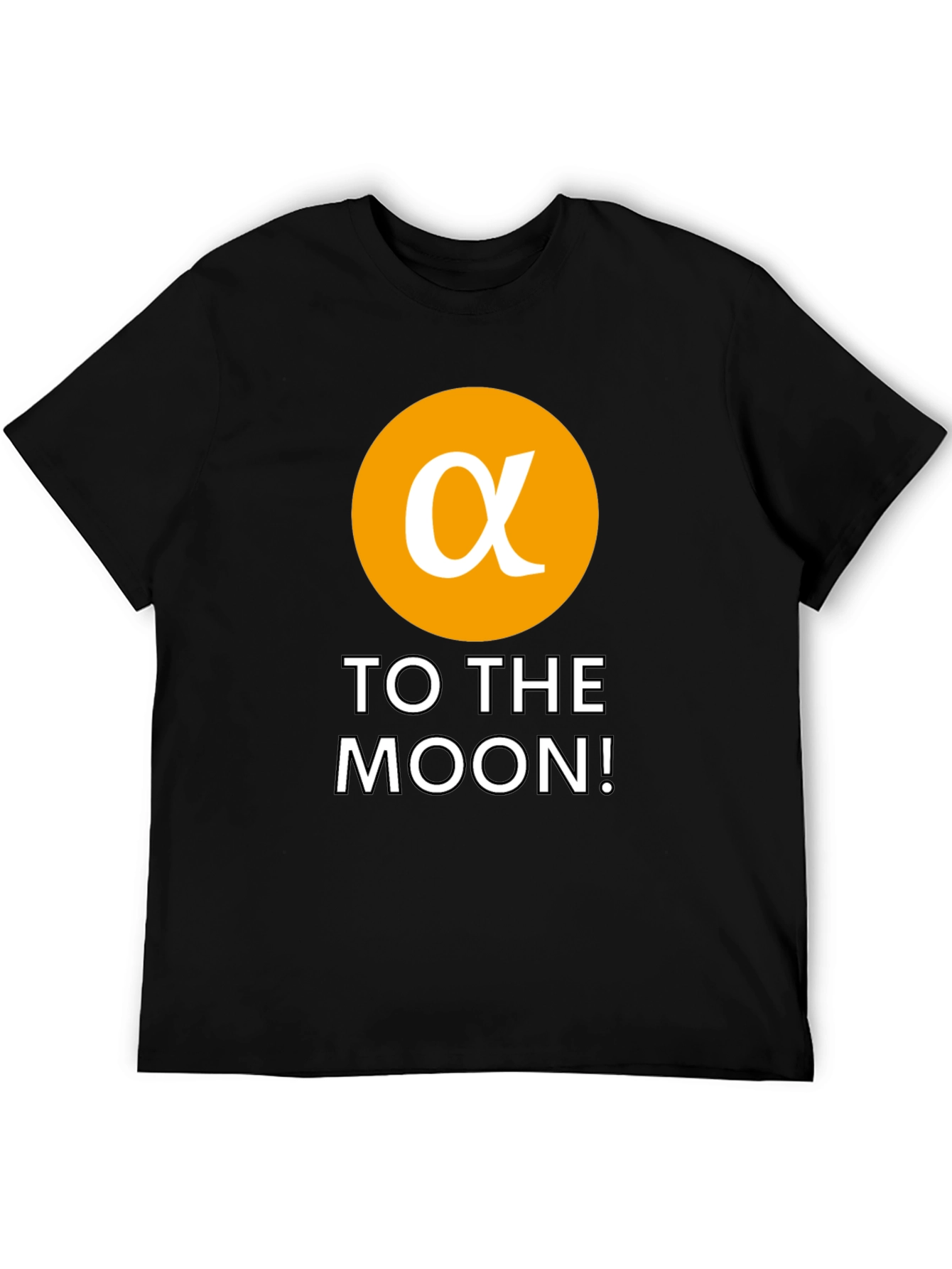 Alpha Crypto To The Moon Black T-Shirt