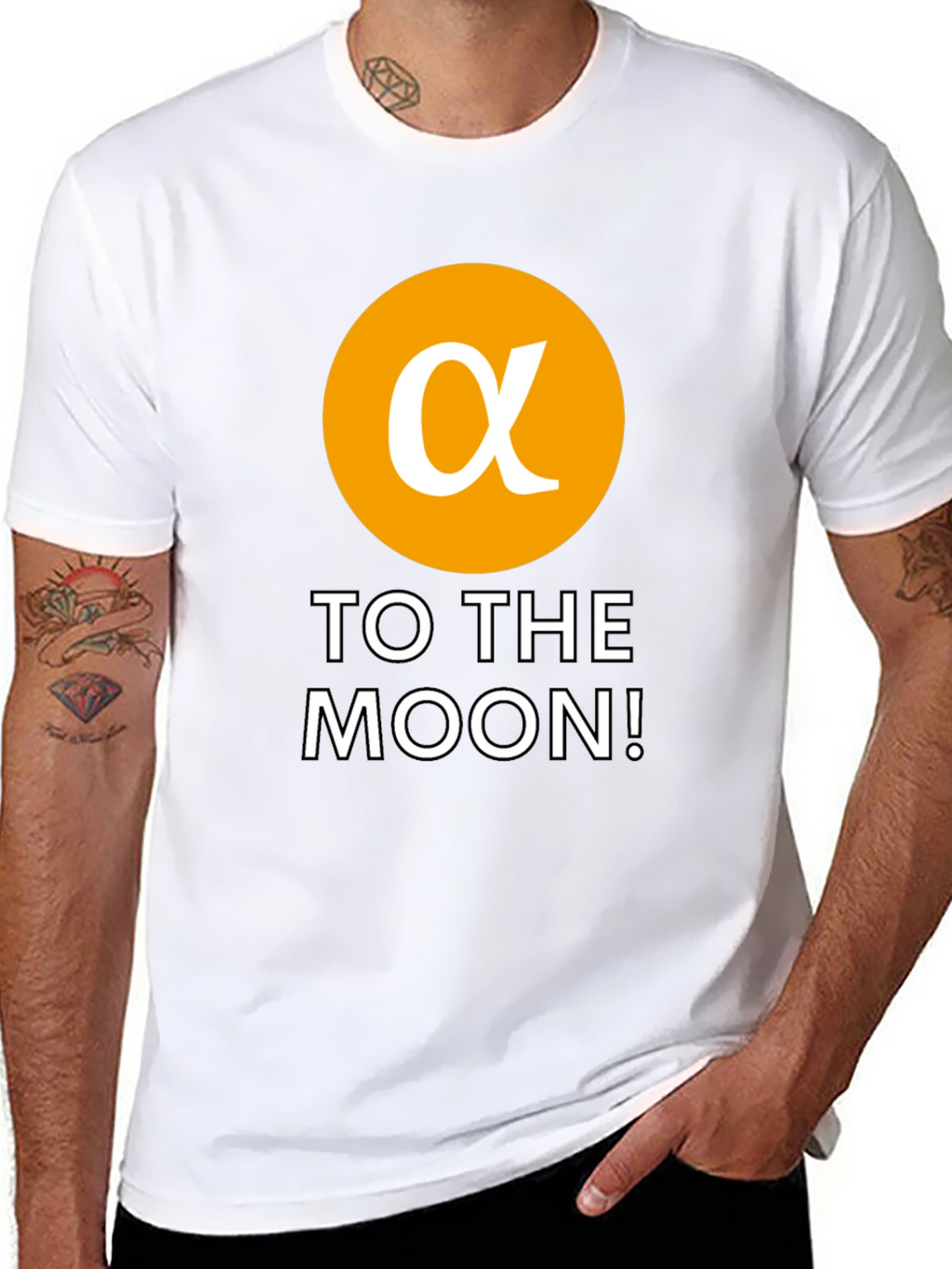 Alpha Crypto To The Moon Black T-Shirt