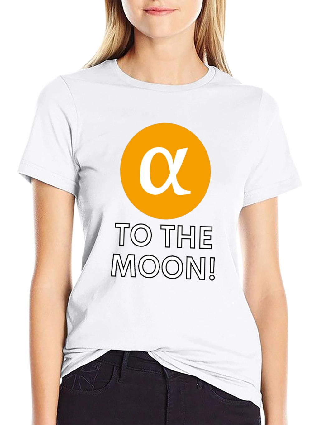 Alpha Crypto To The Moon Black T-Shirt