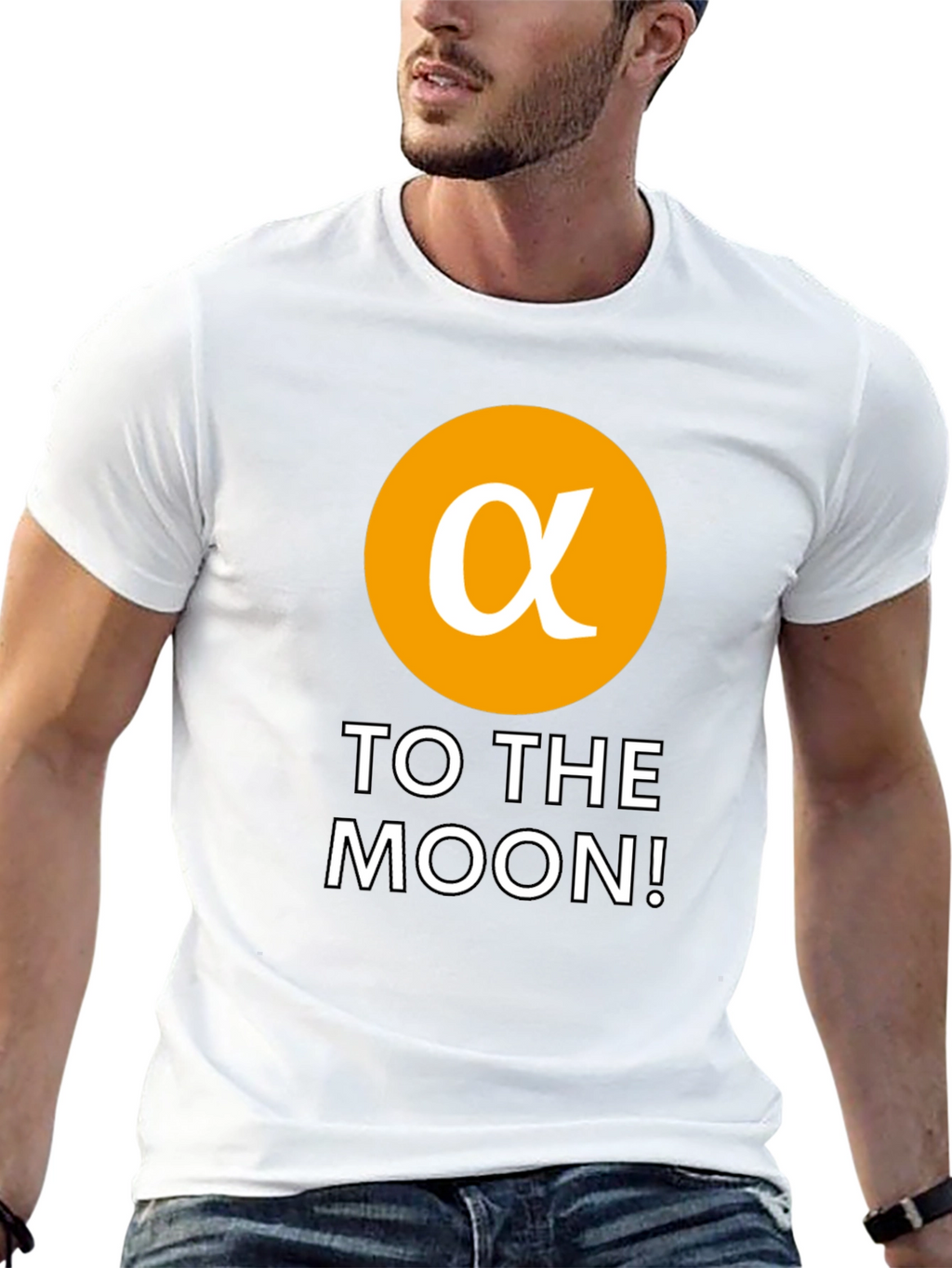 Alpha Crypto To The Moon Black T-Shirt