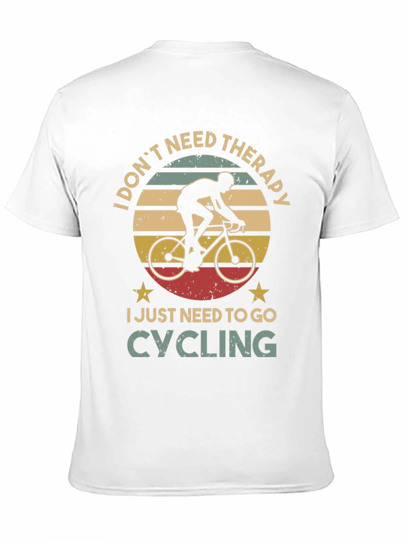 Cycling Therapy T-Shirt: Ride Your Worries Away!