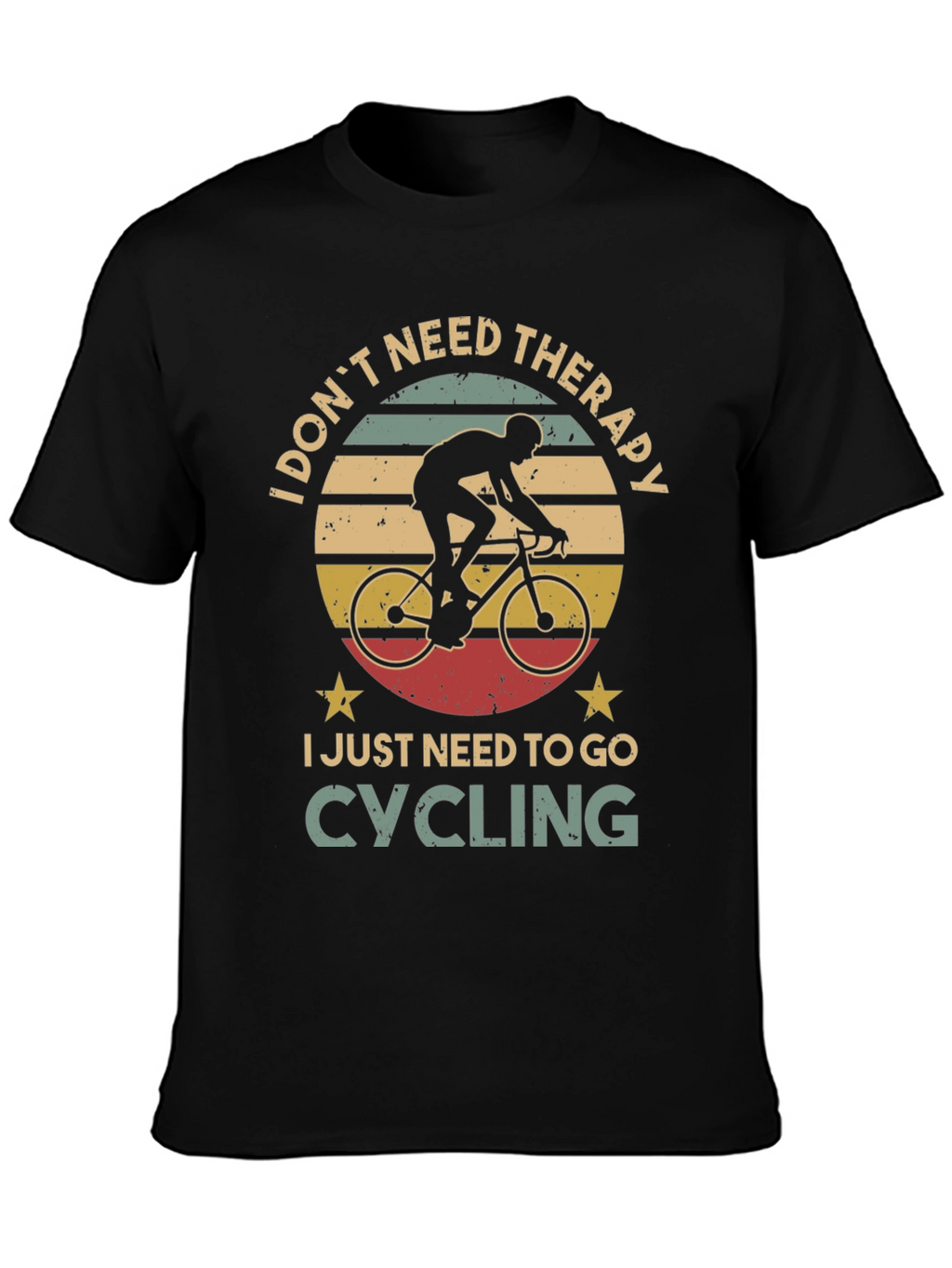 Cycling Therapy T-Shirt: Ride Your Worries Away!