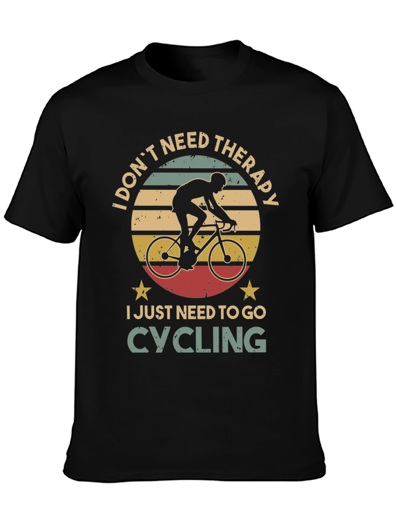 Cycling Therapy T-Shirt: Ride Your Worries Away!