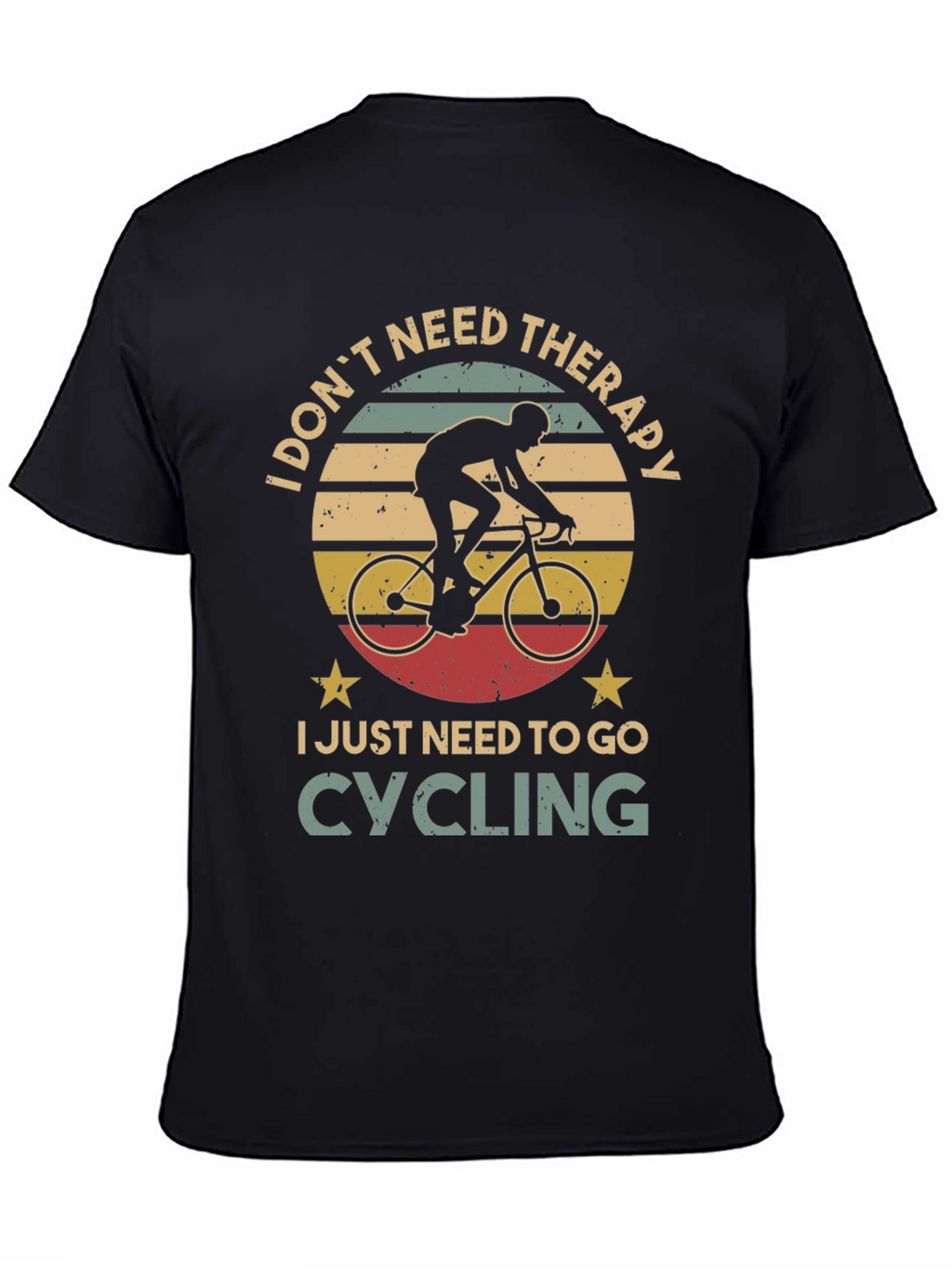 Cycling Therapy T-Shirt: Ride Your Worries Away!