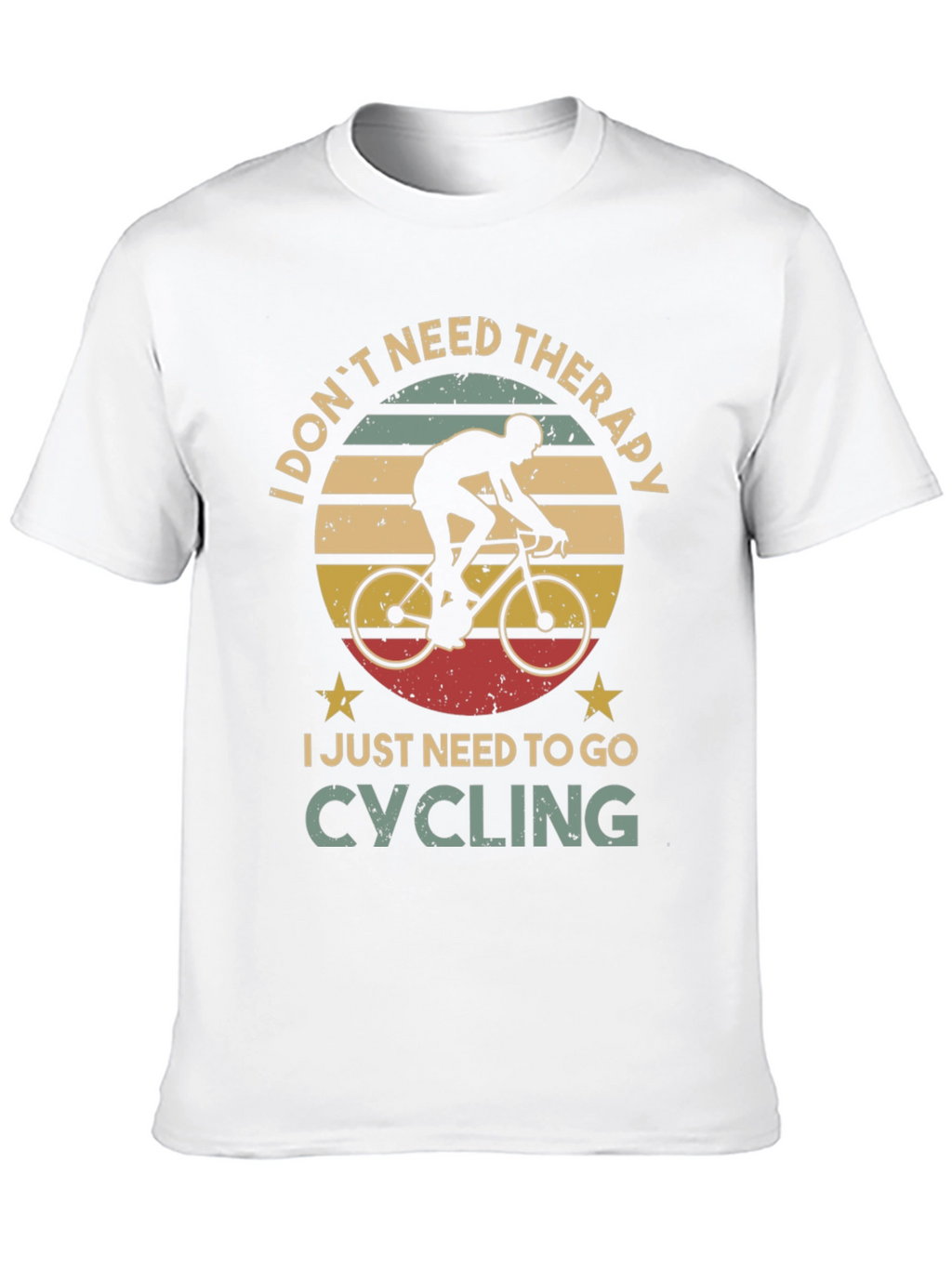 Cycling Therapy T-Shirt: Ride Your Worries Away!