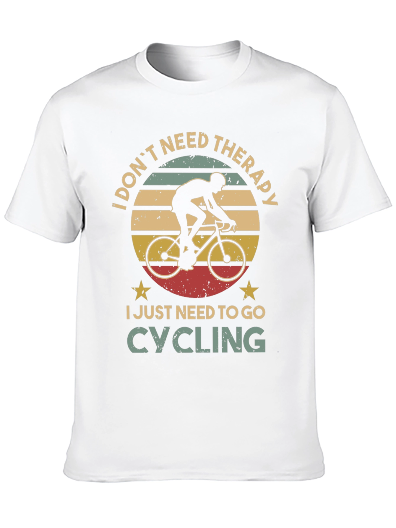 Cycling Therapy T-Shirt: Ride Your Worries Away!