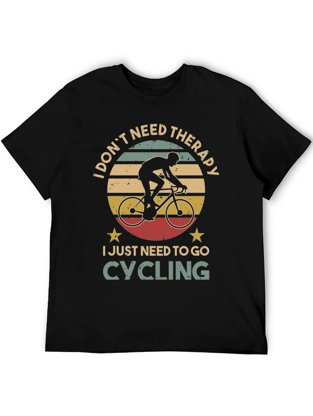 Cycling Therapy T-Shirt: Ride Your Worries Away!