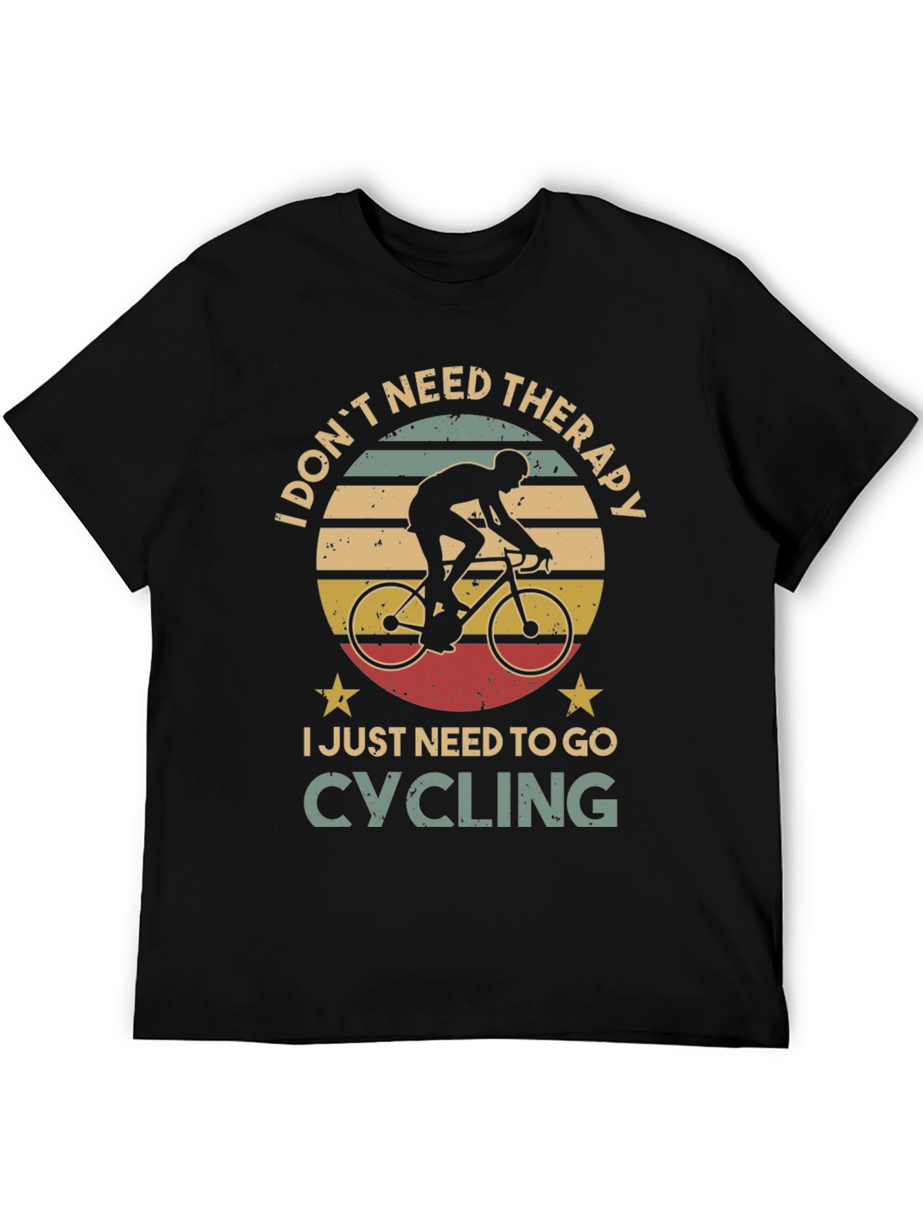 Cycling Therapy T-Shirt: Ride Your Worries Away!