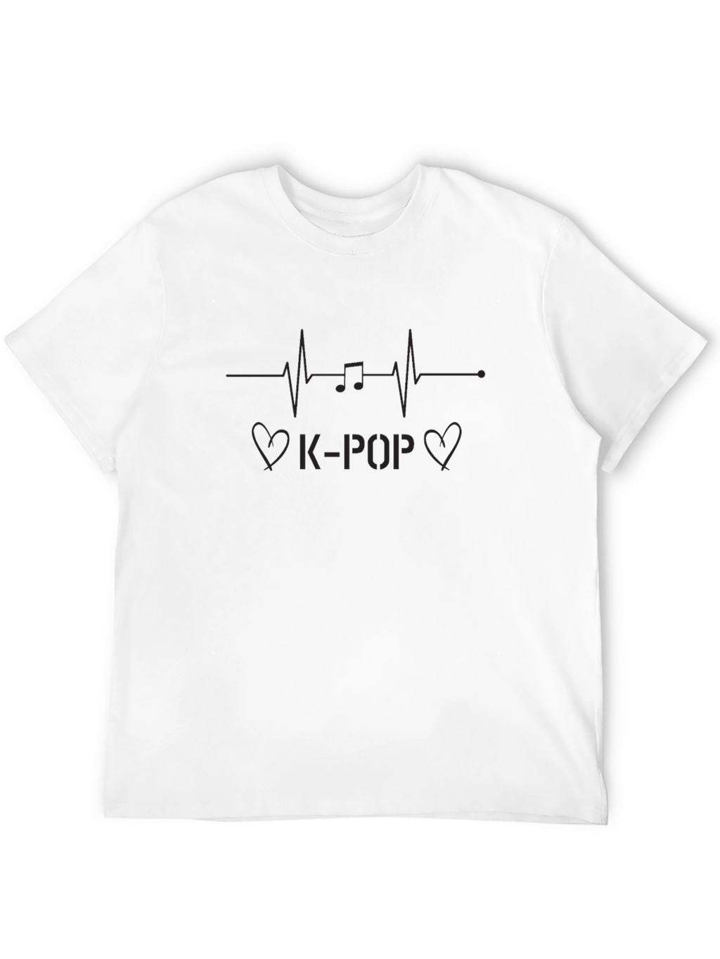 K-Pop Heartbeat Graphic Tee - Trendy Music Lover Shirt