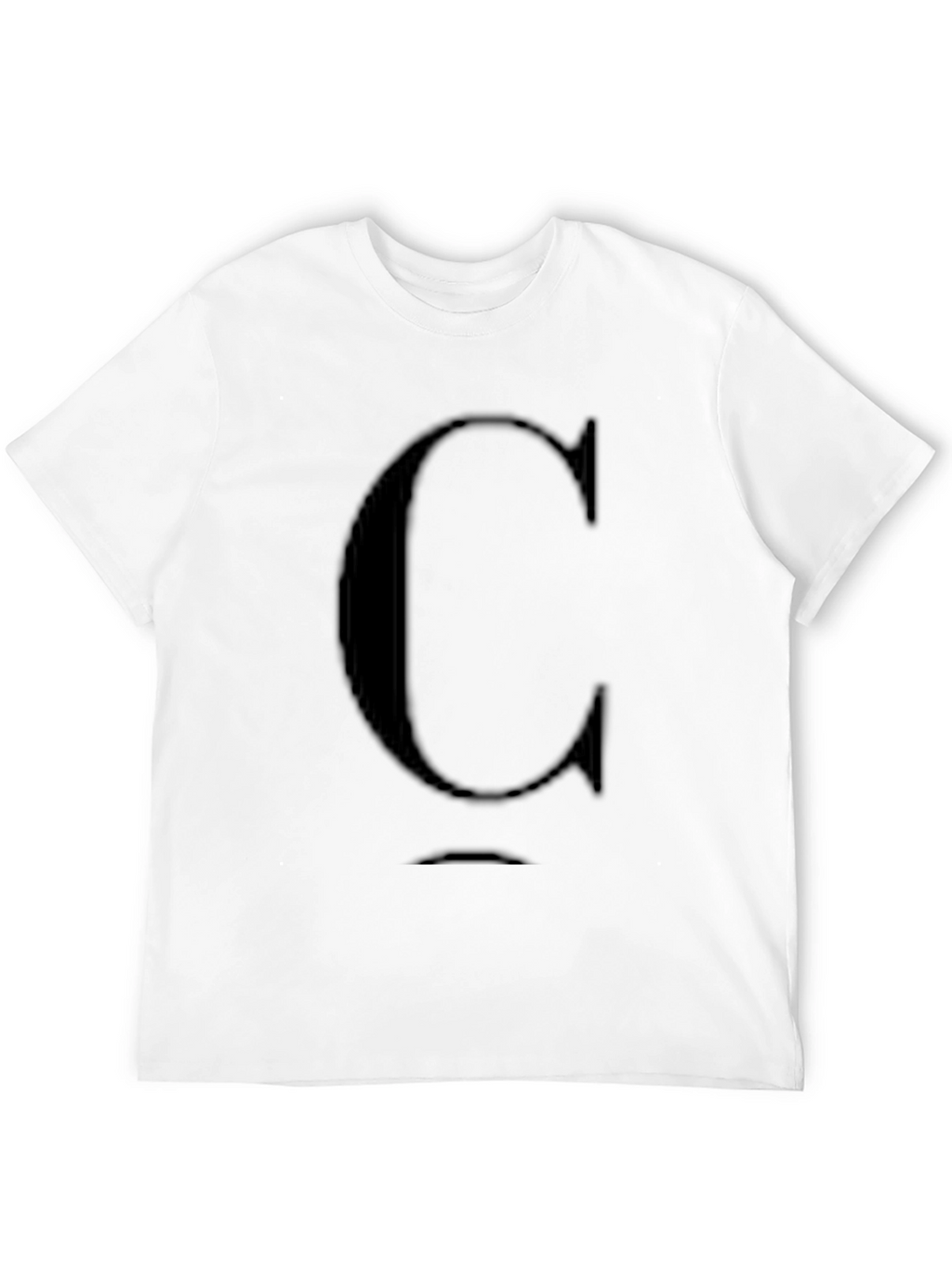 Mens Black T-Shirt with Letter C Design