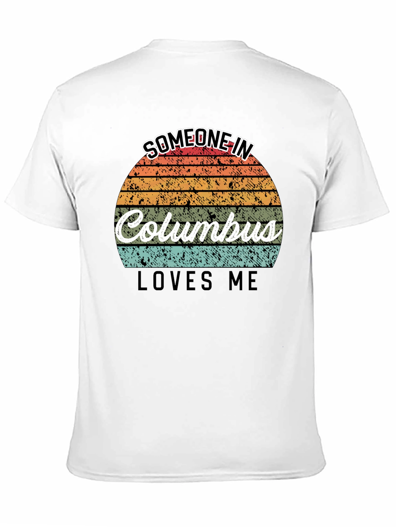 Someone In Columbus Loves Me Black T-Shirt