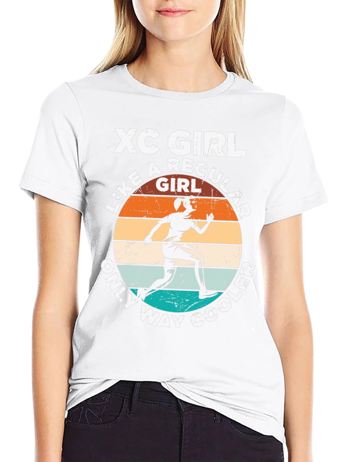 XC Girl Running T-Shirt - Cool Runner Gift