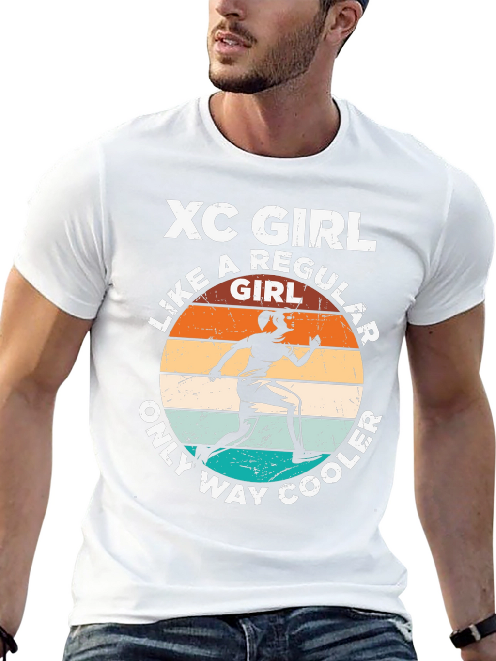 XC Girl Running T-Shirt - Cool Runner Gift