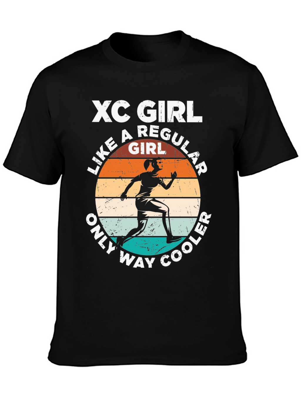 XC Girl Running T-Shirt - Cool Runner Gift