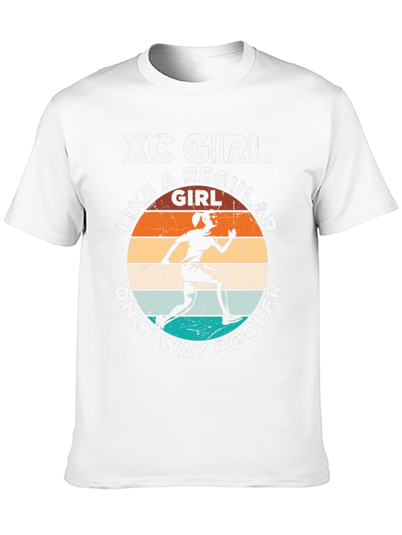 XC Girl Running T-Shirt - Cool Runner Gift