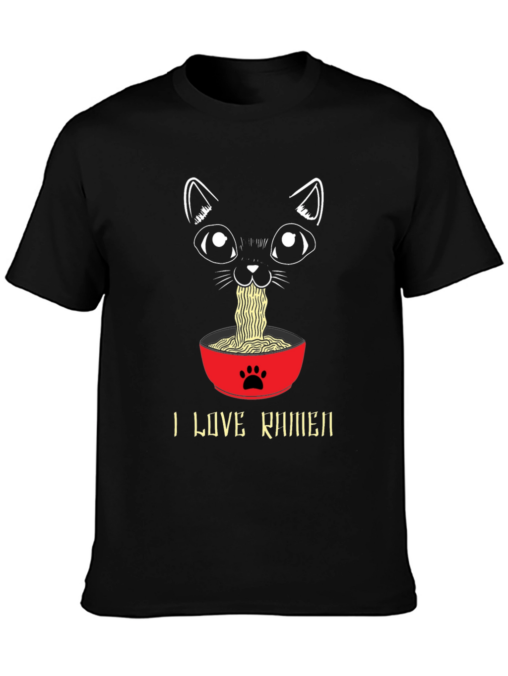 I Love Ramen Cat T-Shirt
