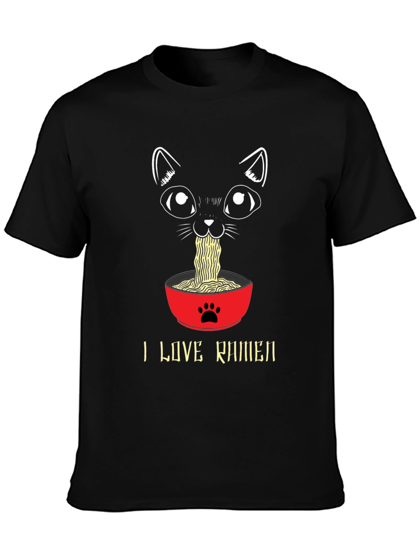 I Love Ramen Cat T-Shirt