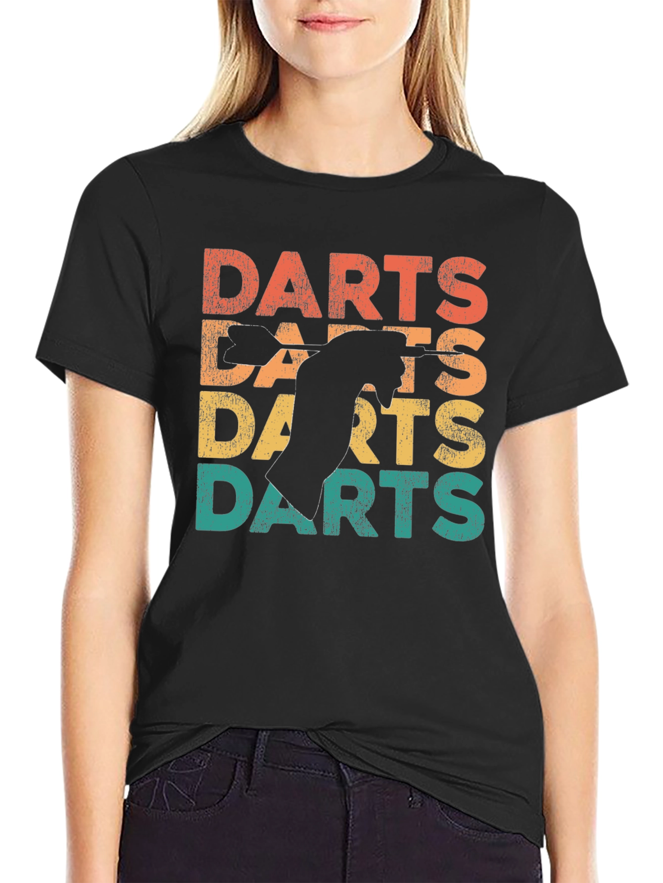 Retro Darts T-Shirt - Vintage Style Thrower Tee