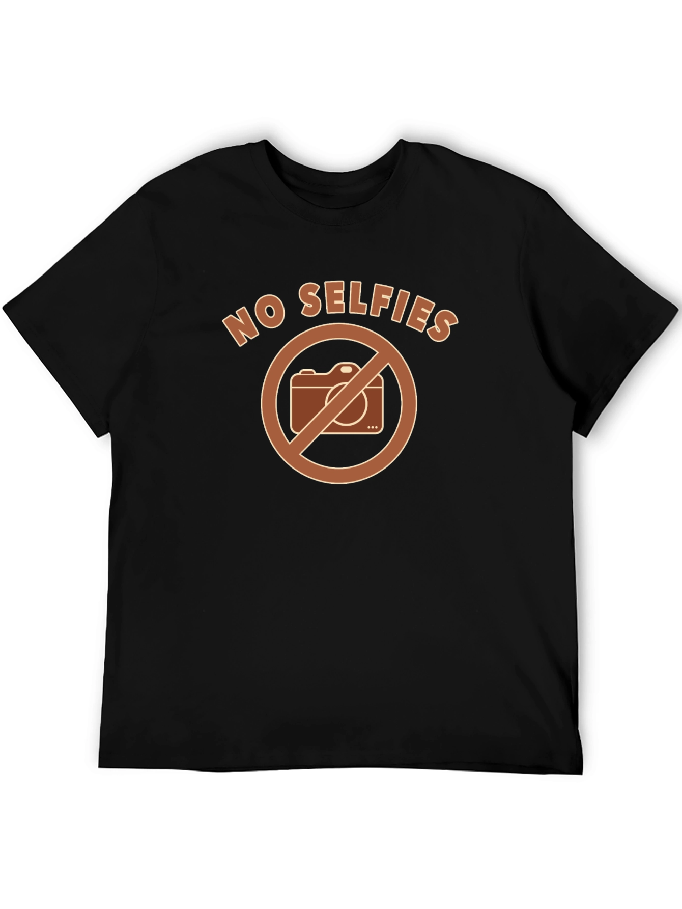 No Selfies Graphic T-Shirt - Funny Novelty Tee
