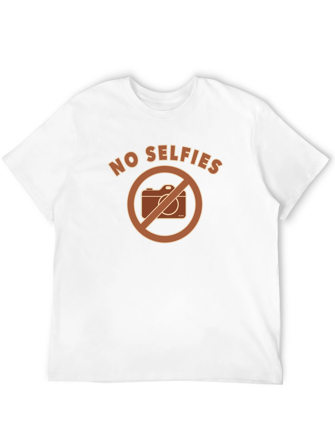 No Selfies Graphic T-Shirt - Funny Novelty Tee