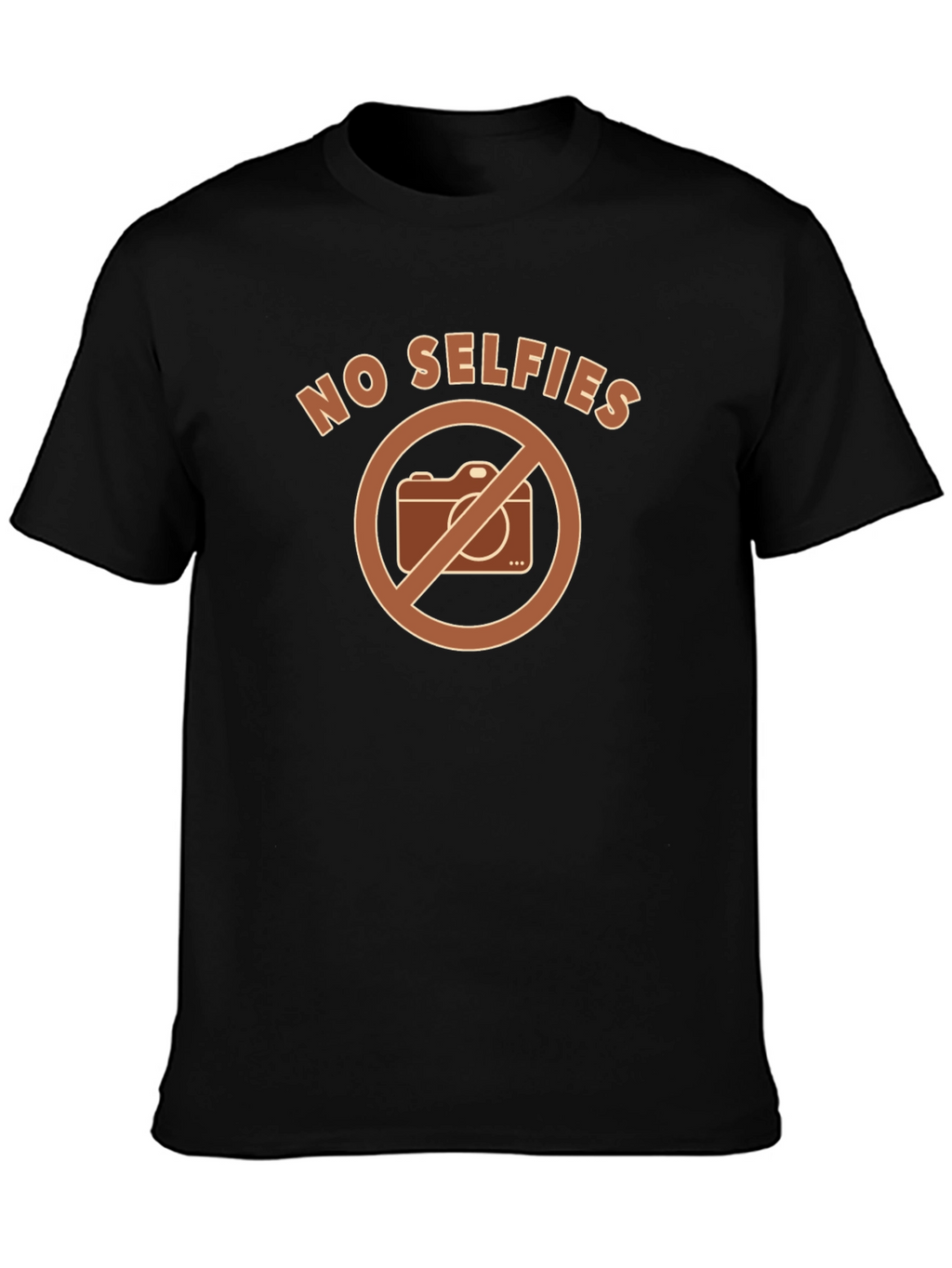No Selfies Graphic T-Shirt - Funny Novelty Tee