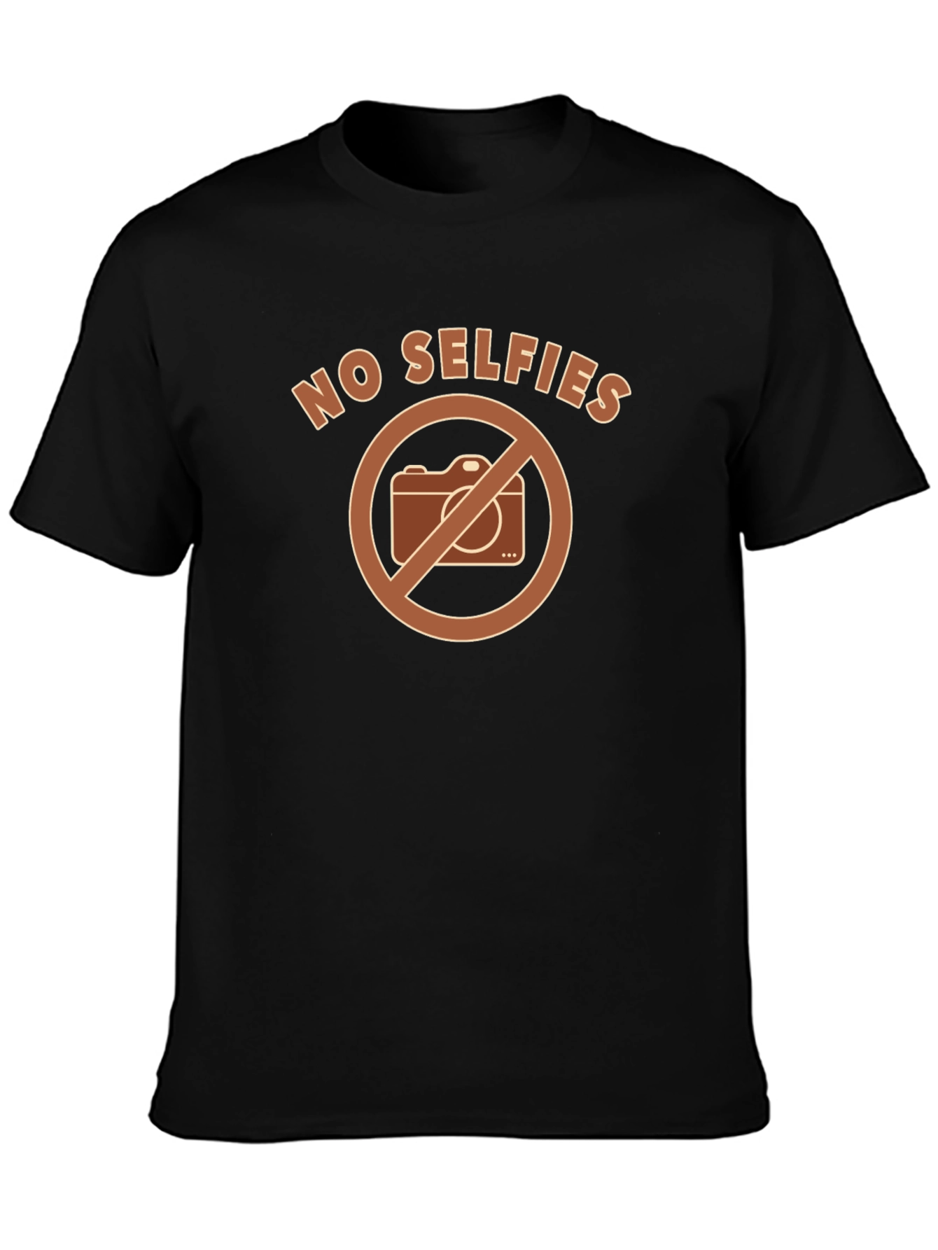No Selfies Graphic T-Shirt - Funny Novelty Tee