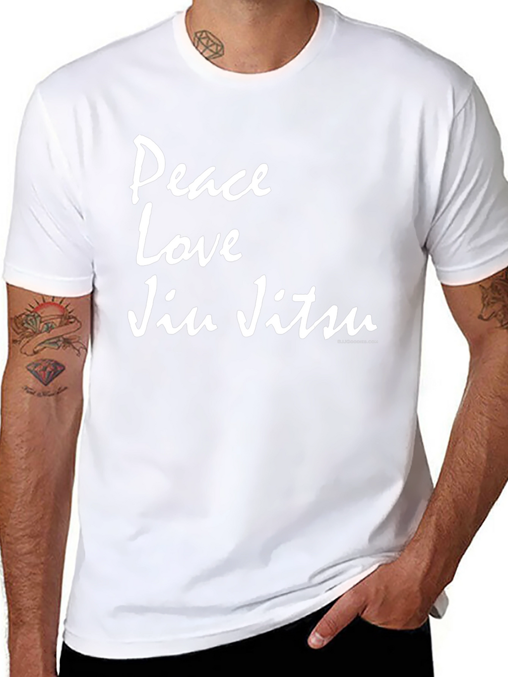 Peace Love Jiu Jitsu Black T-Shirt